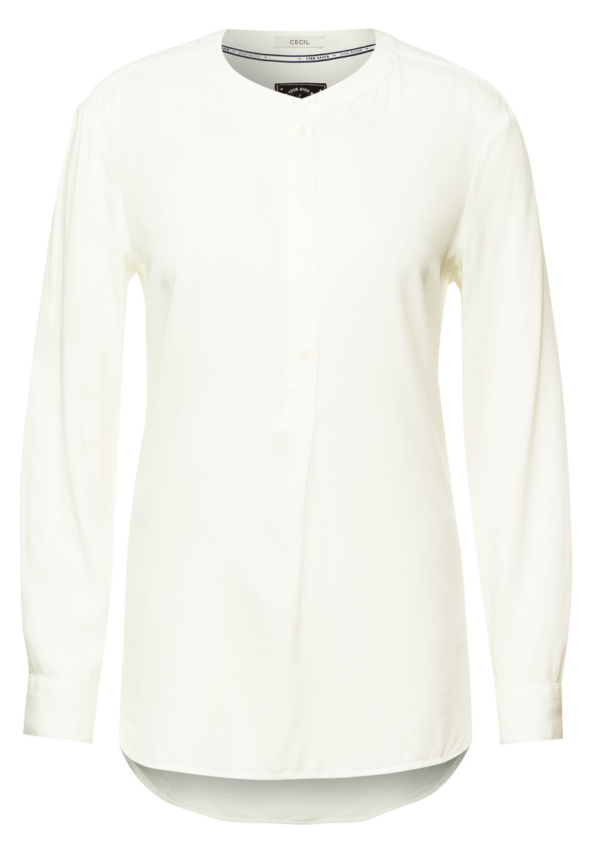 Lange Bluse in Unifarbe | langarm MODE & | Shirts | | | Blusen Bekleidung Blusen DAMEN