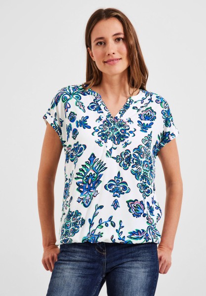 deep Blusen DAMEN - Shirts | | Print & blue halbarm | Bekleidung Ornament | MODE Bluse | Blusen